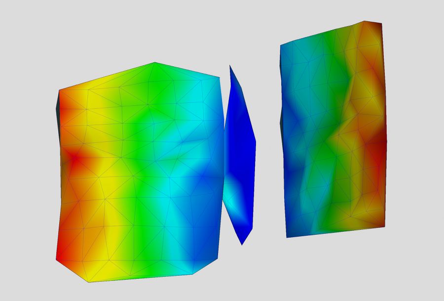 Operating deflection shapes on the z-axis.